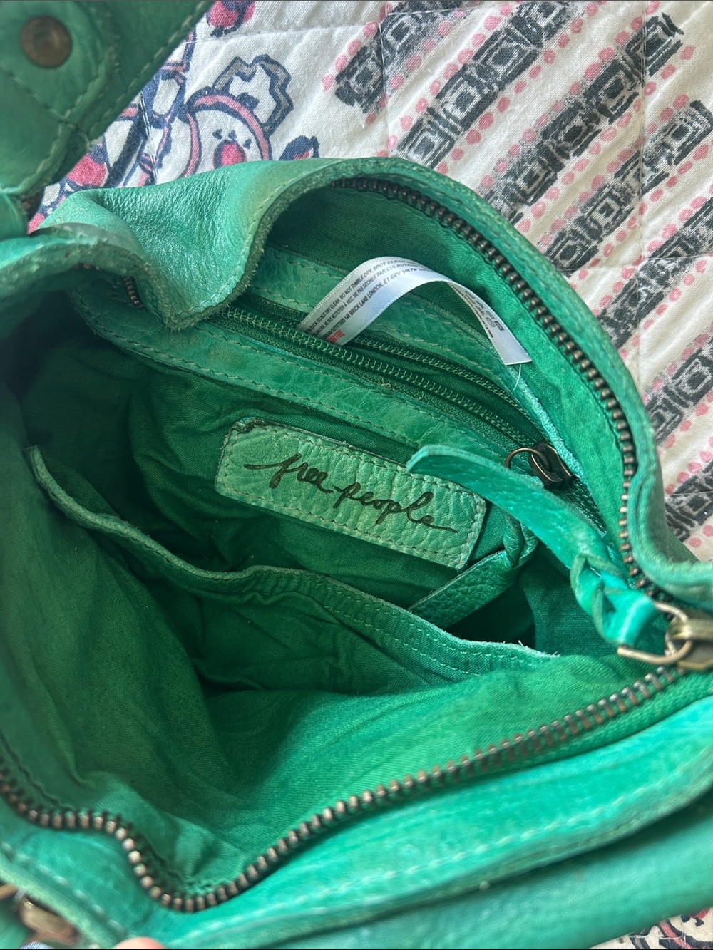 Free People Green Leather Crossbody Bag - Picture 3 of 3